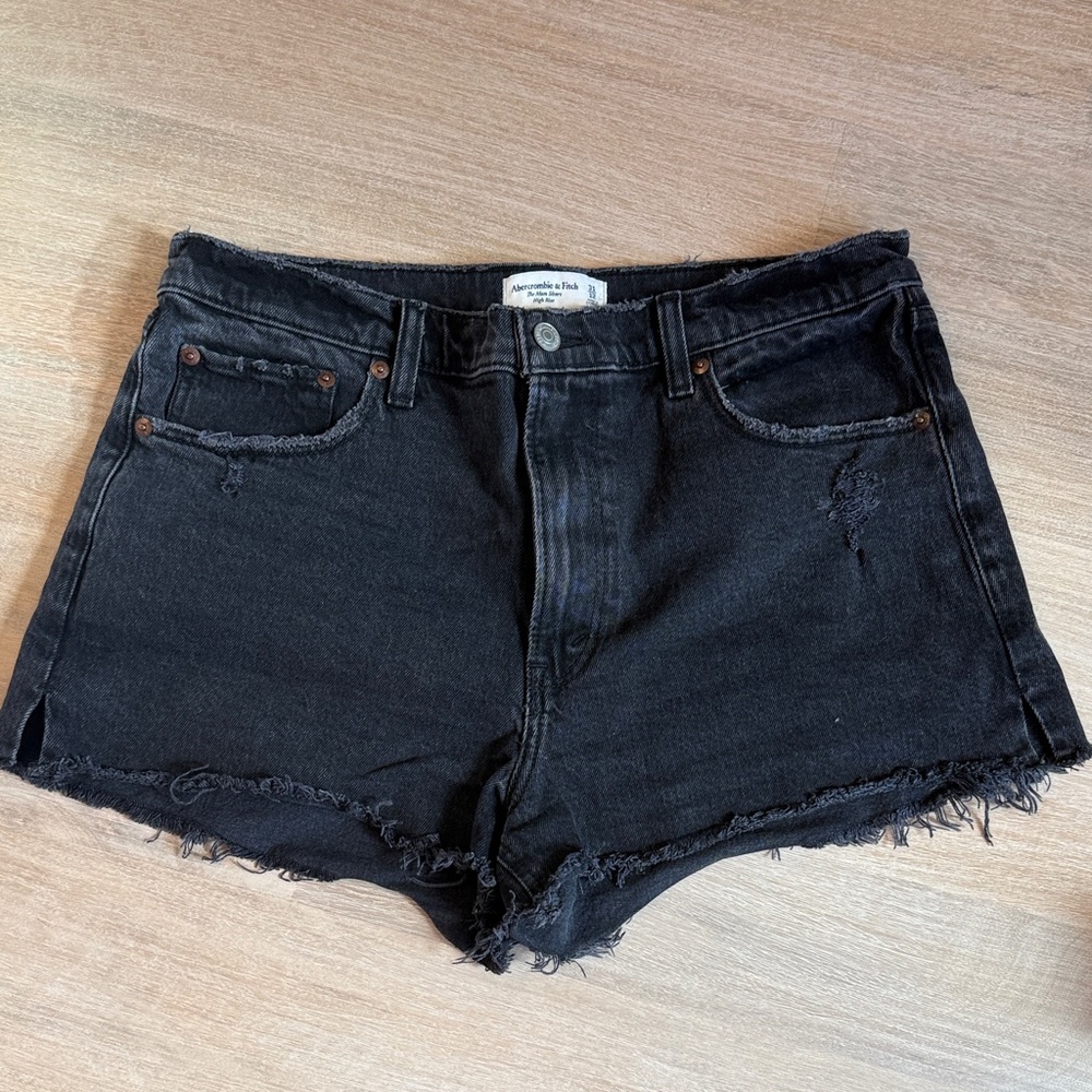 Abercrombie & Fitch Black Jean Shorts
